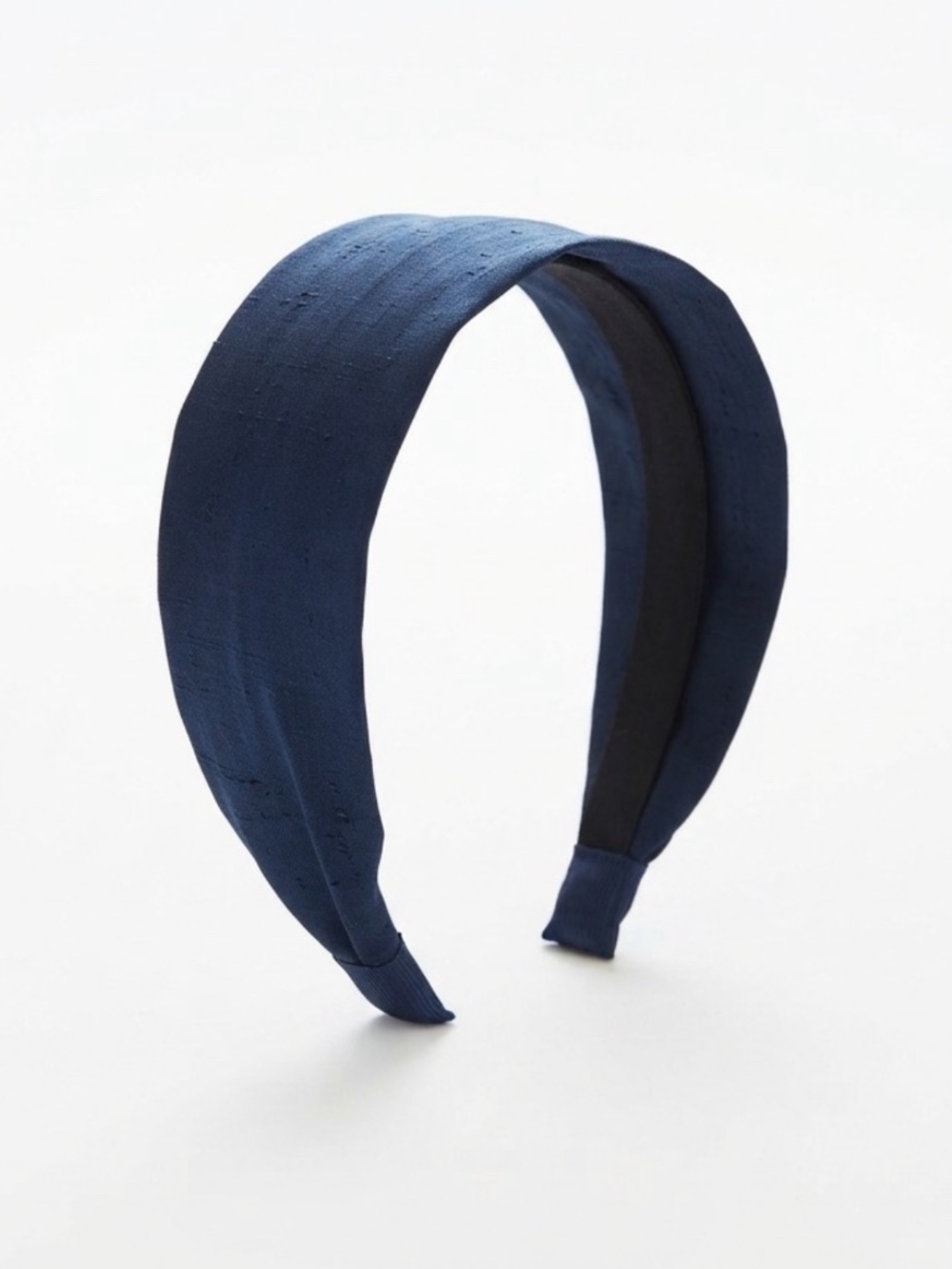 Dupioni Silk Classic Headband - 3 inches in Navy